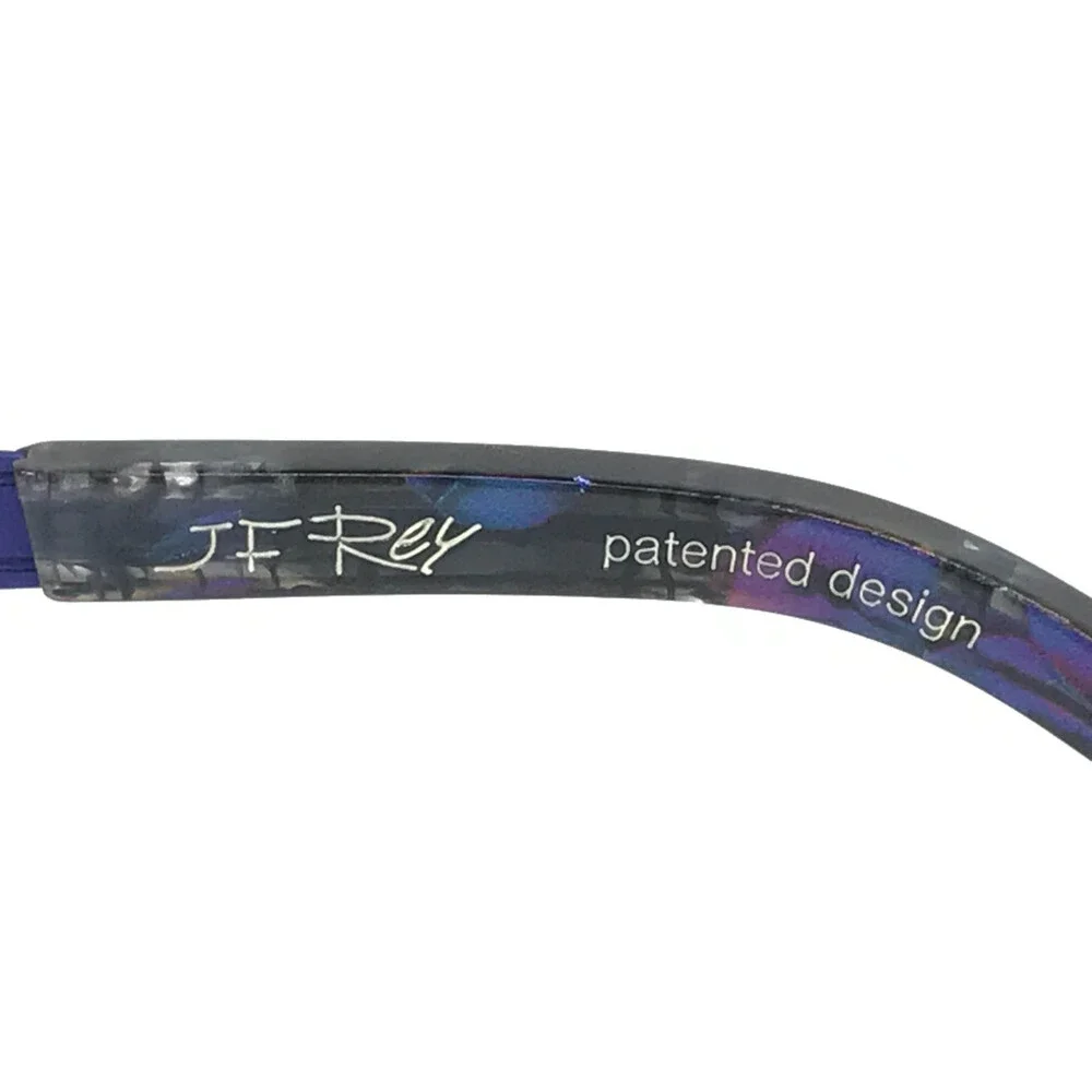 J.F. Rey Eyeglasses Frames JF2574 2200 Blue Gray Demi Cat Eye Half Rim 54-17-136